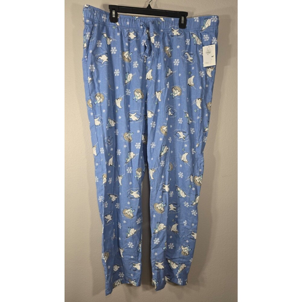 Old Navy Blue Polar Bear Pajama Lounge Pants Mens Size XXL nwt Holiday Winter AK